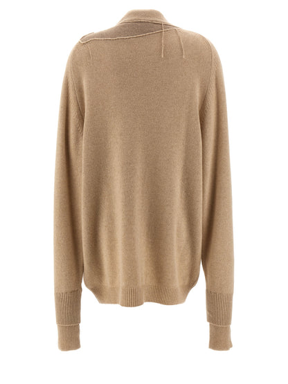 Cardigan by RAMAEL for women in cashmere beige features an impeccable silhouette, showcasing a sophisticated and detail for a truly impeccable finish.