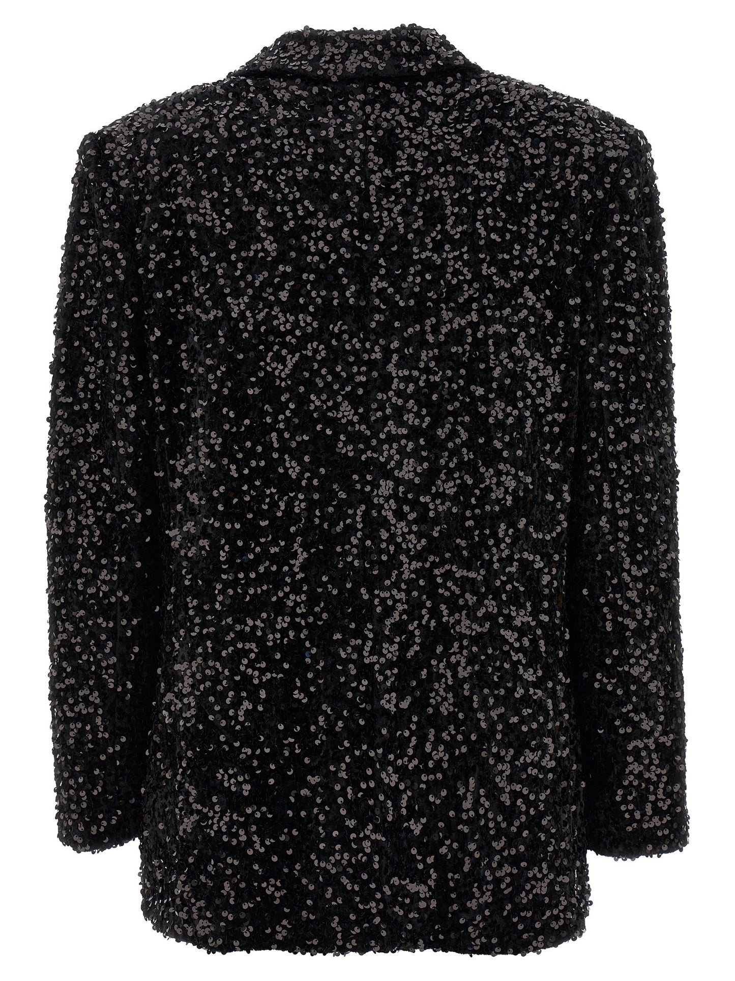 Blazer by LE TWINS for women in polyester & sequins black features an sartorial silhouette, showcasing a sophisticated and sartorial for a truly sartorial finish.