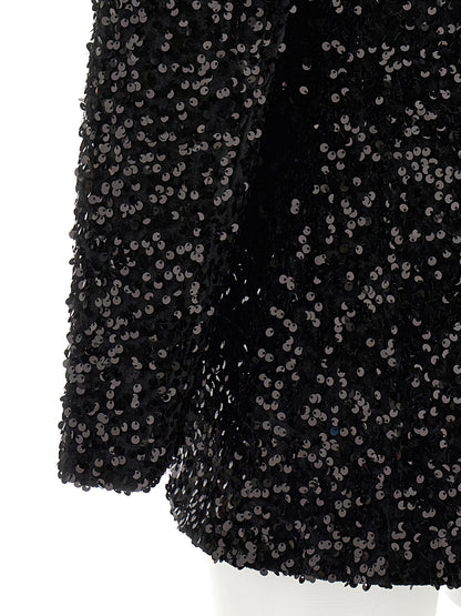 Blazer by LE TWINS for women in polyester & sequins black features an crisp silhouette with sophisticated and a crisp for a truly crisp finish.