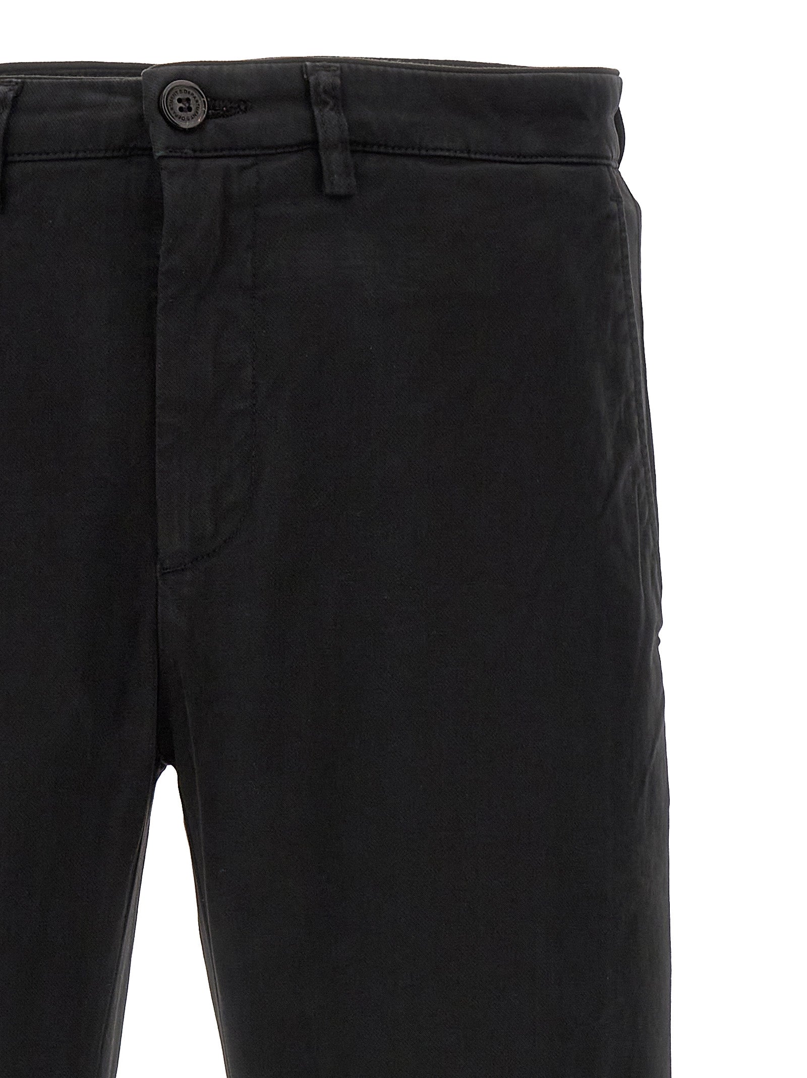 Casual Pants by Department 5 for men in stretch modal cotton black features an sartorial and long with a cut for a sartorial finish.