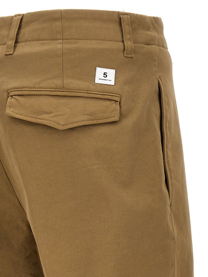 Casual Pants by Department 5 for men in cotton & rubber beige features an sartorial and long with a cut for a sartorial finish.
