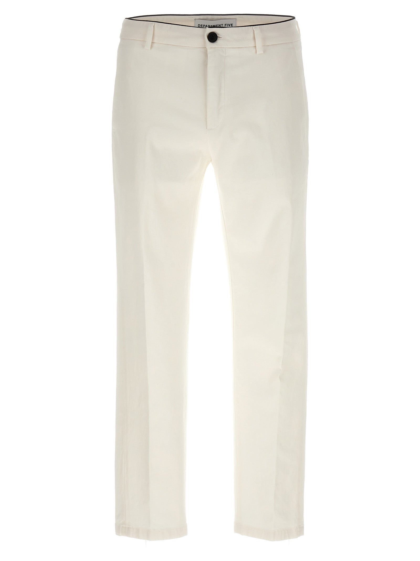 Pants by Department 5 for men in cotton & rubber white features an on trend silhouette with a and cut in an elegant long for a sophisticated look.