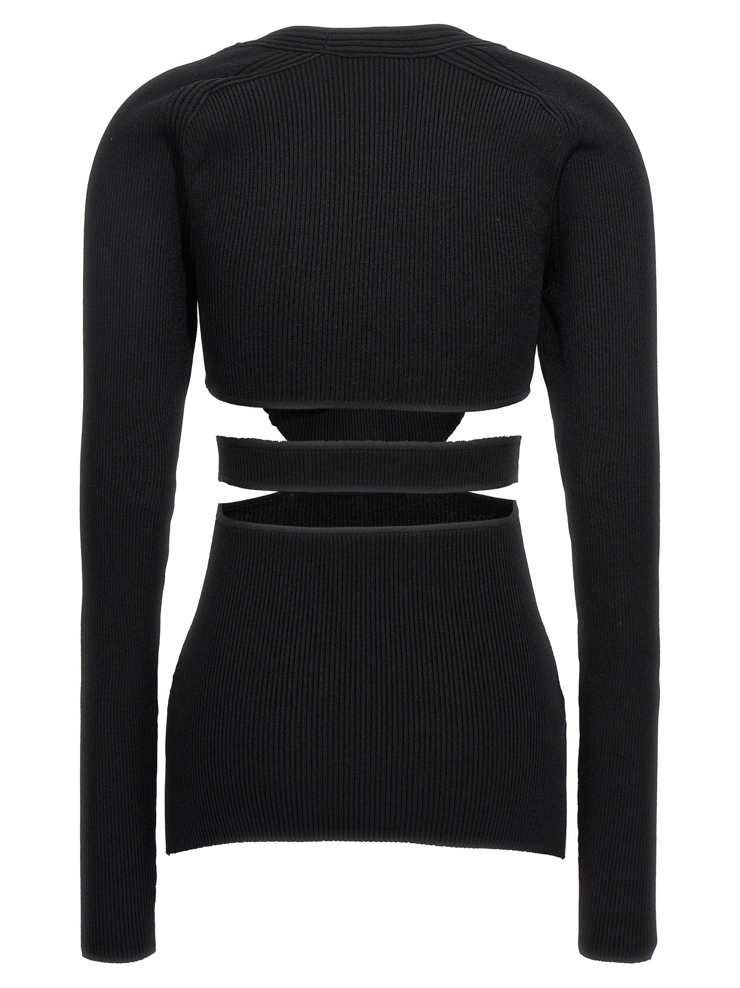 Cardigan by Nensi Dojaka for women in polyester & viscose black features a nuanced silhouette with a refined sweetheart neckline and nuanced detailing for a sophisticated look.