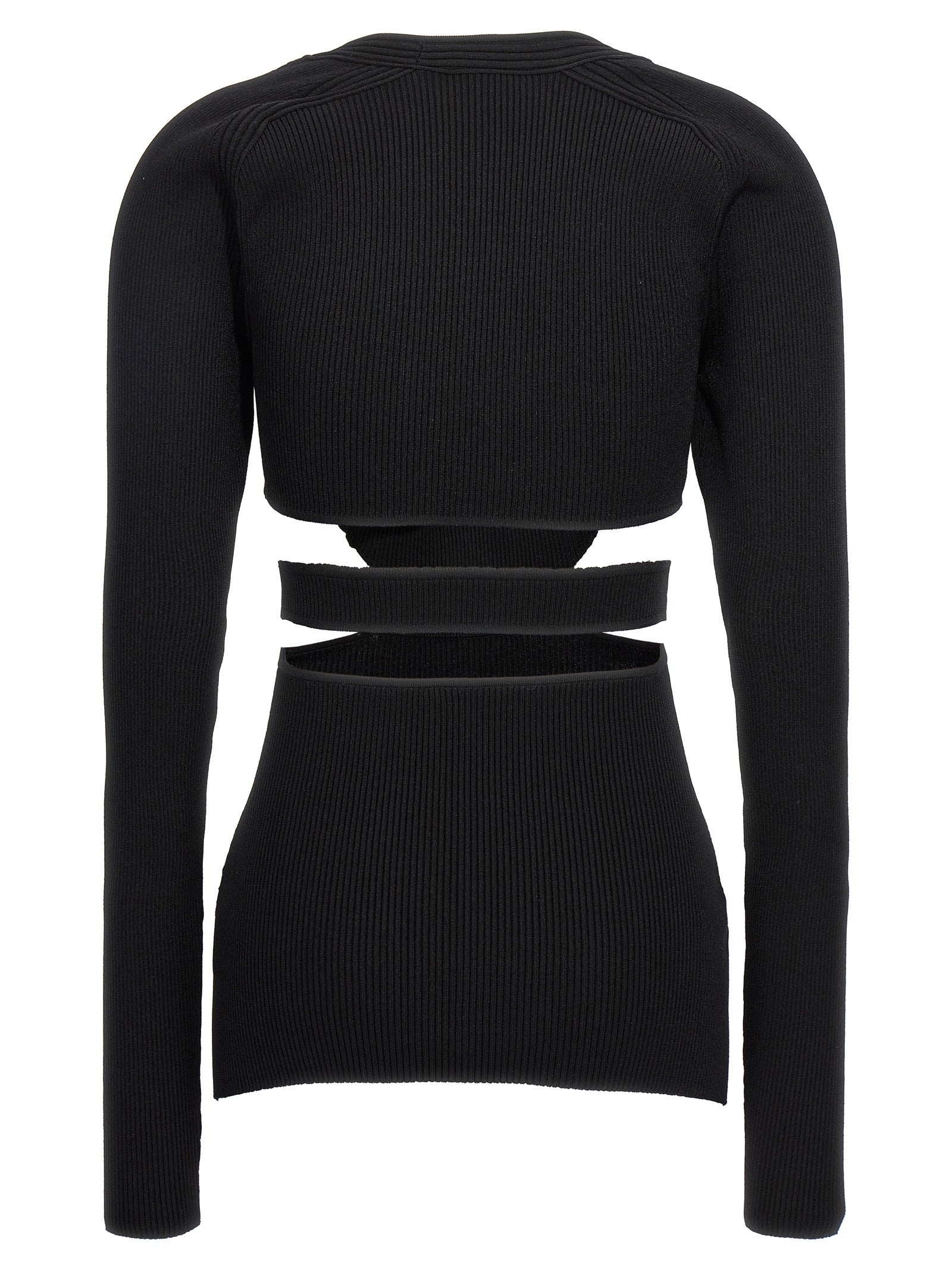 Cardigan by Nensi Dojaka for women in polyester & viscose black features a nuanced silhouette with a refined sweetheart neckline and nuanced detailing for a sophisticated look.