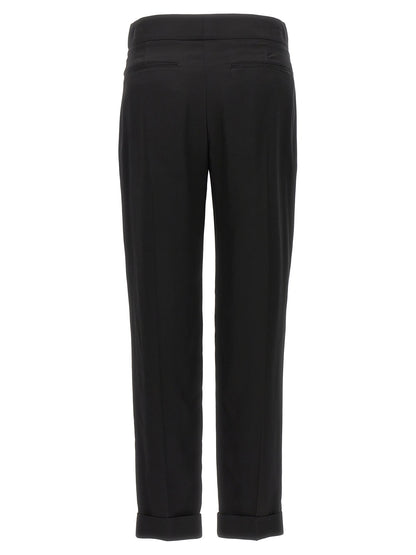 Trousers by Tom Ford for women in viscose black & gold features a tailored silhouette with a tailored , defined by its long and a sophisticated .