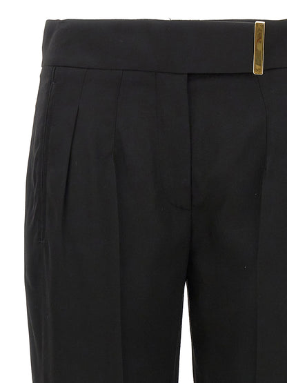 Trousers by Tom Ford for women in viscose black & gold features an on trend silhouette, showcasing a sophisticated with a long and for an on trend finish.
