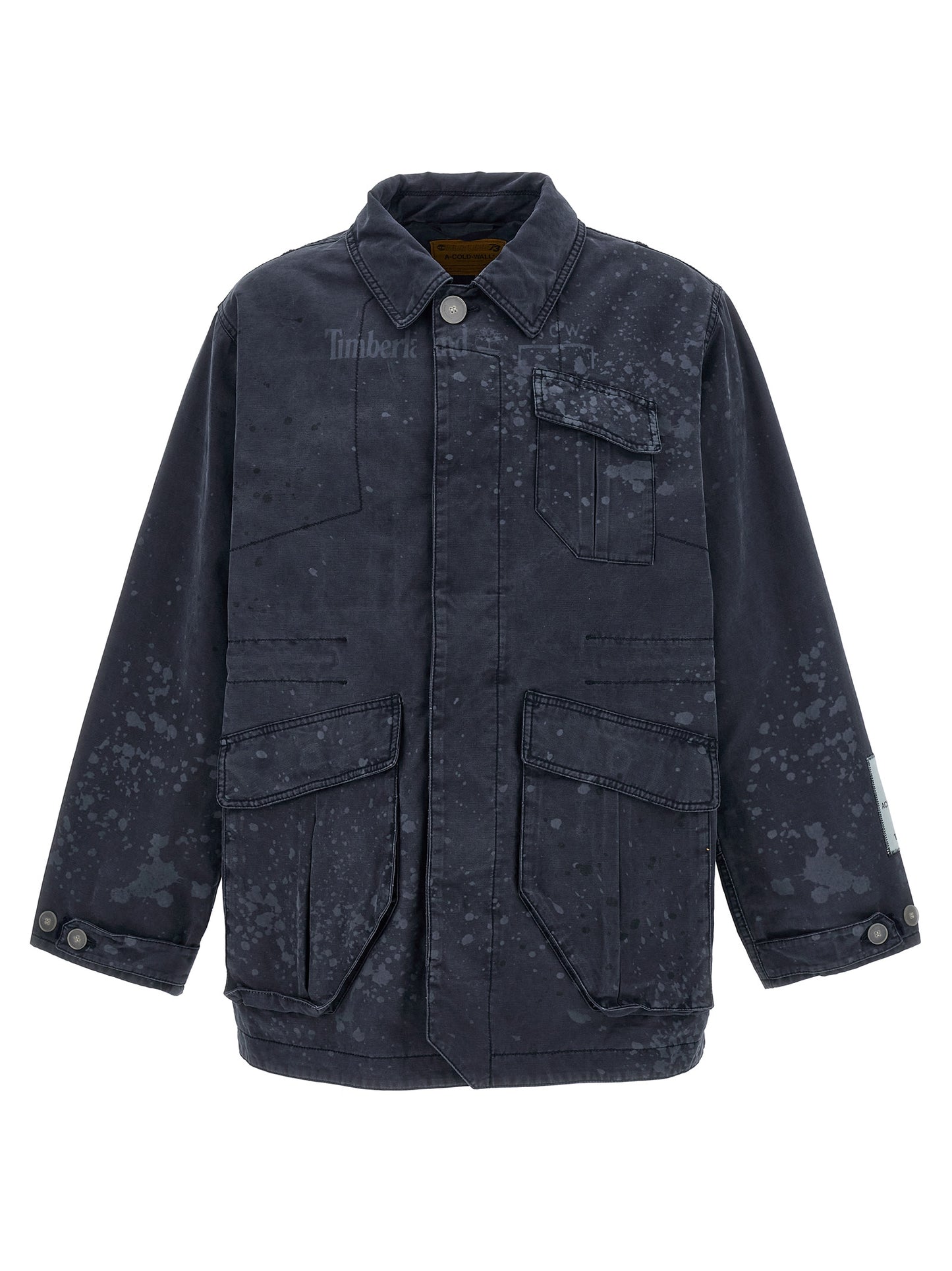 Overcoat by A-COLD-WALL* for men in cotton blue features a cosy chic silhouette, artfully detailed with a sophisticated and premium pockets for a cosy chic finish.