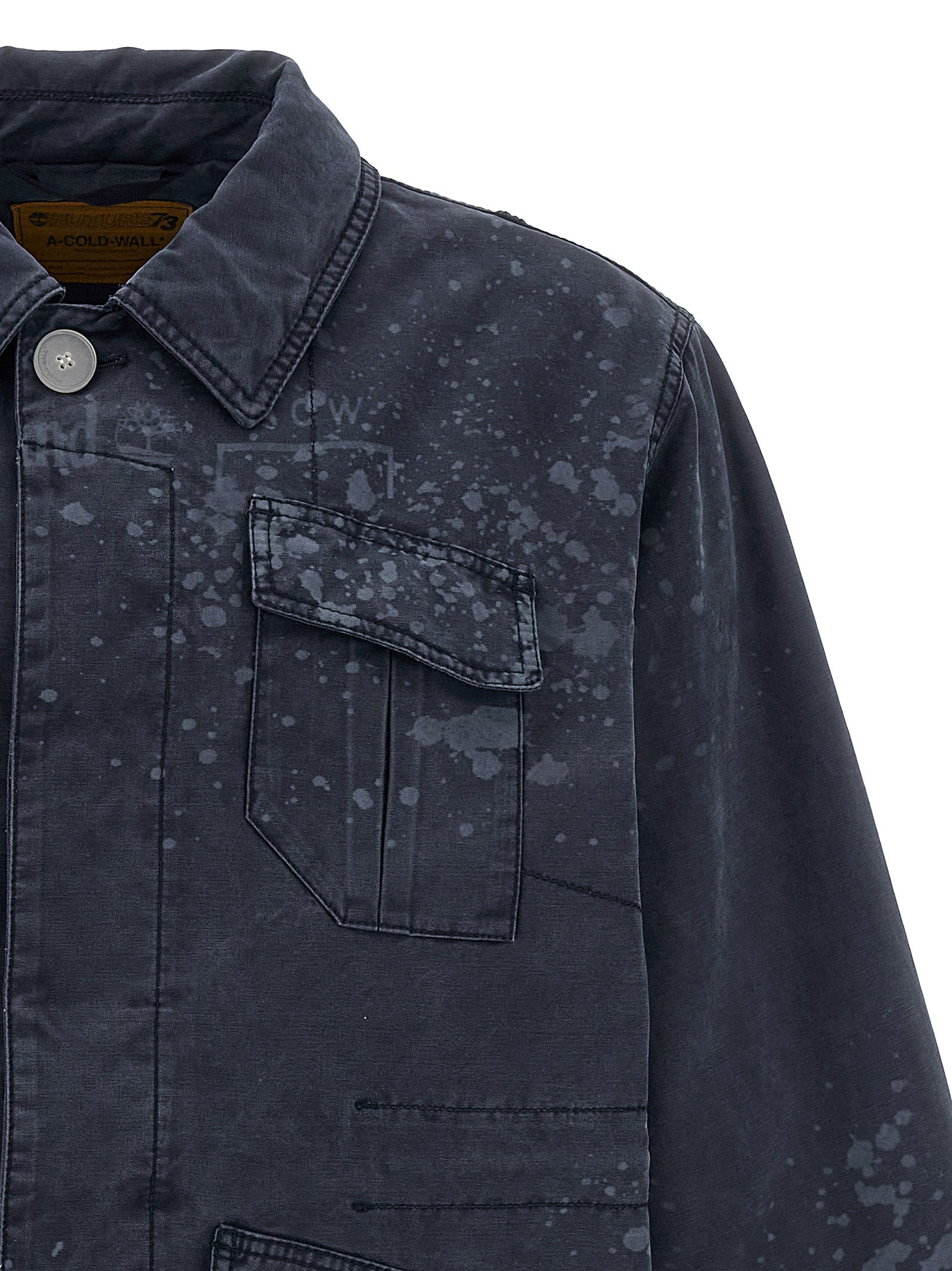 Overcoat by A-COLD-WALL* for men in cotton blue showcases a enveloping silhouette, detailed with distinctive pockets and a enveloping .