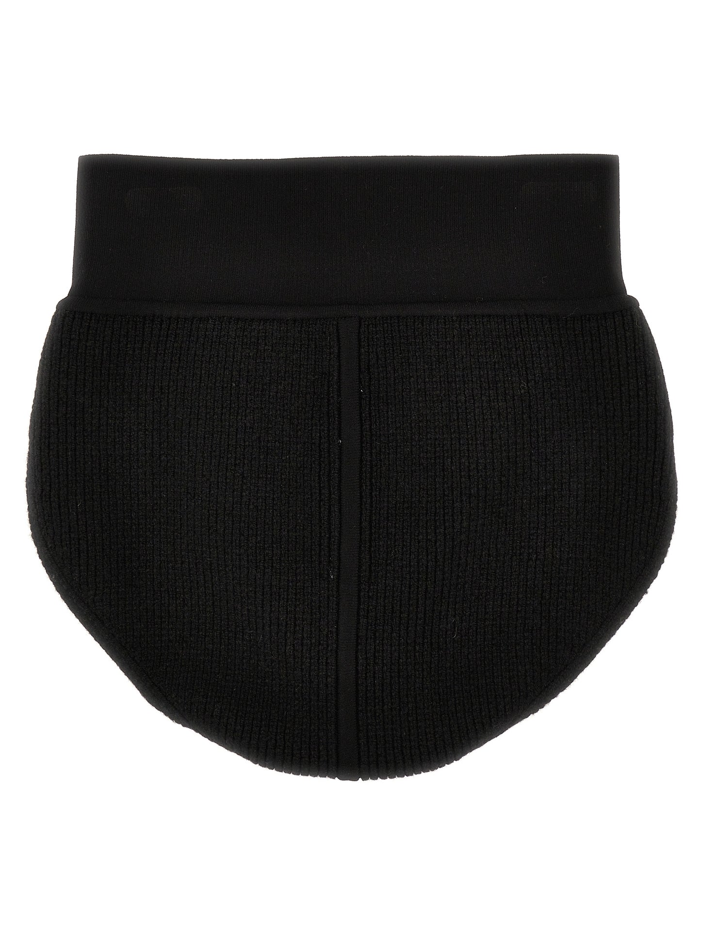 Underpants Briefs by Rick Owens for women in cashmere wool black features an bespeak silhouette, showcasing the sophisticated Women's High Rise Cashmere Wool Underpants Briefs design with an bespeak finish.