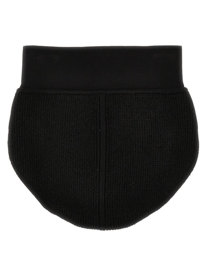 Underpants Briefs by Rick Owens for women in cashmere wool black features an bespeak silhouette, showcasing the sophisticated Women's High Rise Cashmere Wool Underpants Briefs design with an bespeak finish.