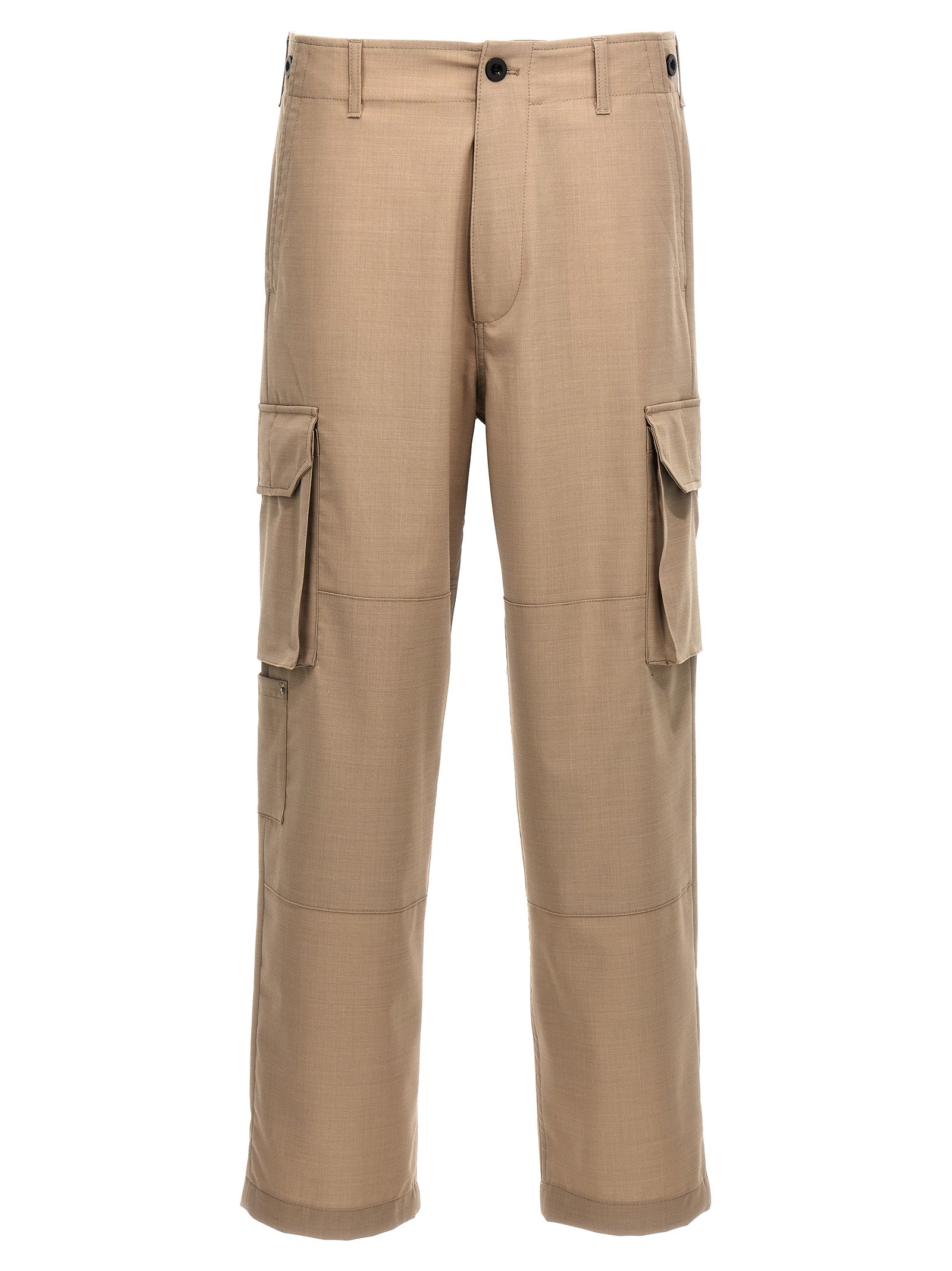 Cargo Pants by Department 5 for men in polyester & virgin wool beige features an urban chic with a and long, creating a urban chic aesthetic for "Moon Behind the Hill".