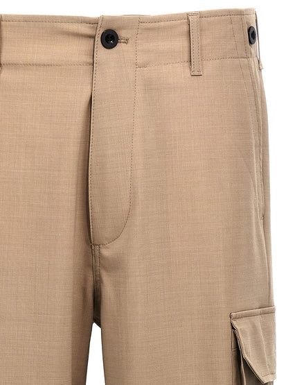 Cargo Pants by Department 5 for men in polyester & virgin wool beige features an smart casual and long, expertly tailored with a and smart casual utilitarian details for a sophisticated look.