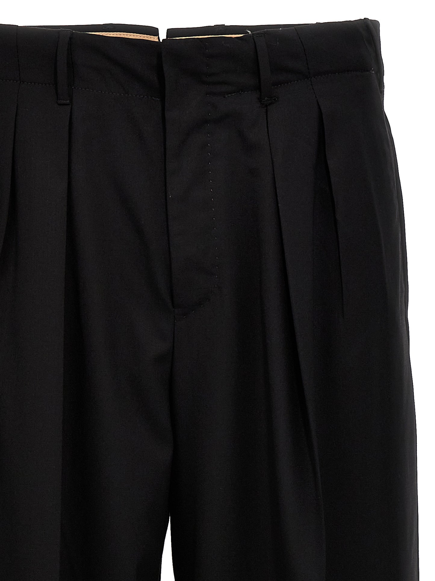 Trousers by PT Torino for men in virgin wool & polyamide black features an on trend silhouette, showcasing a sophisticated with a long and for an on trend finish.