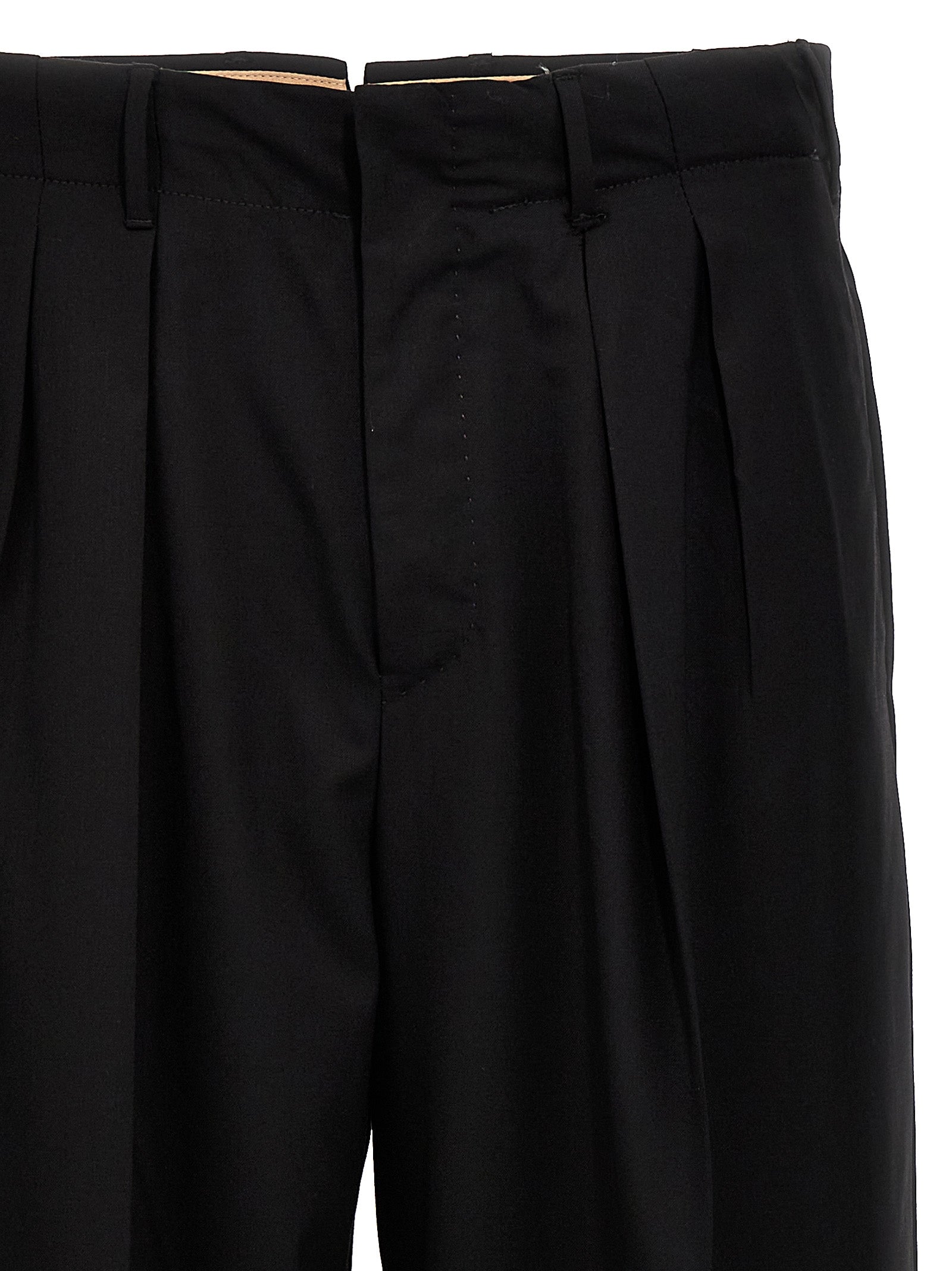 Trousers by PT Torino for men in virgin wool & polyamide black features an on trend silhouette, showcasing a sophisticated with a long and for an on trend finish.