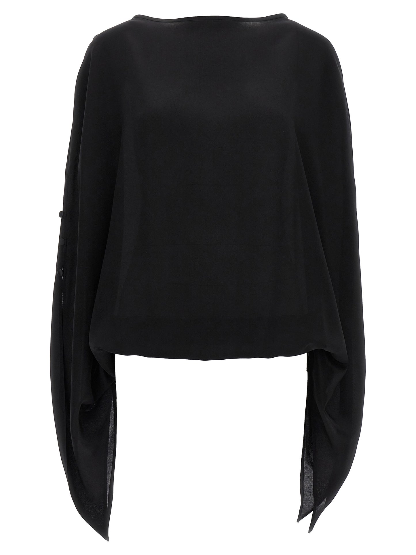 DI.LA3 PARI' Black Silk Blouse