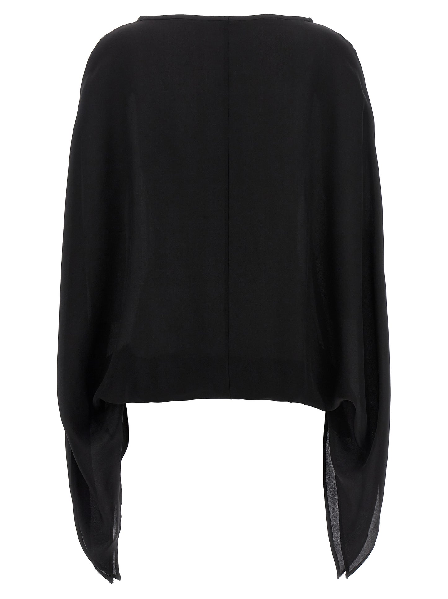 DI.LA3 PARI' Black Silk Blouse