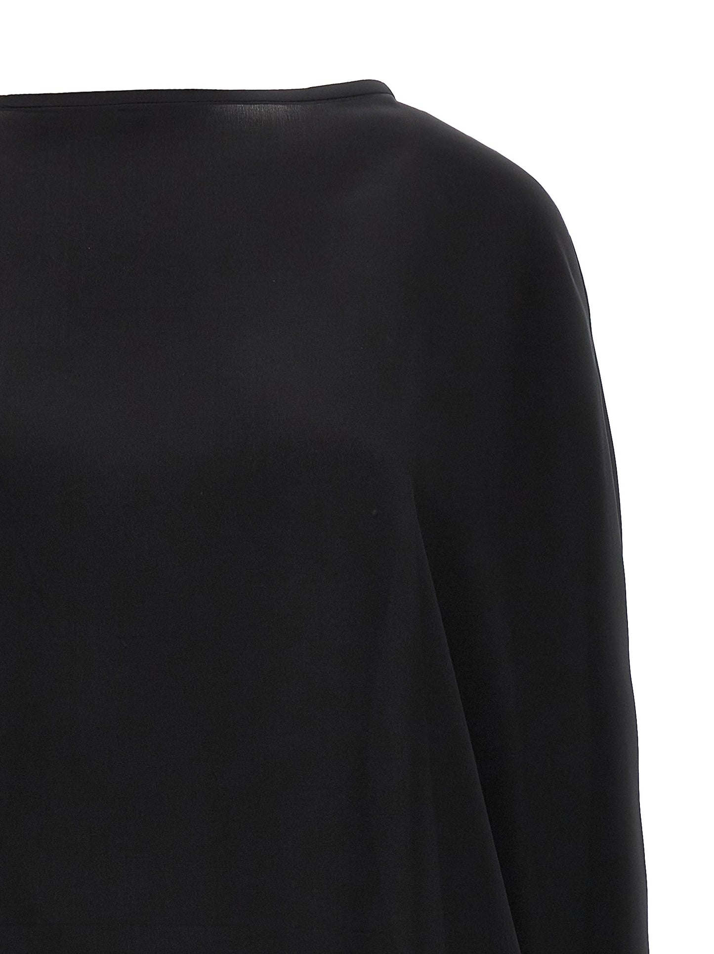 DI.LA3 PARI' Black Silk Blouse