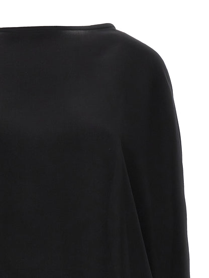 DI.LA3 PARI' Black Silk Blouse