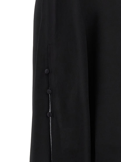 DI.LA3 PARI' Black Silk Blouse