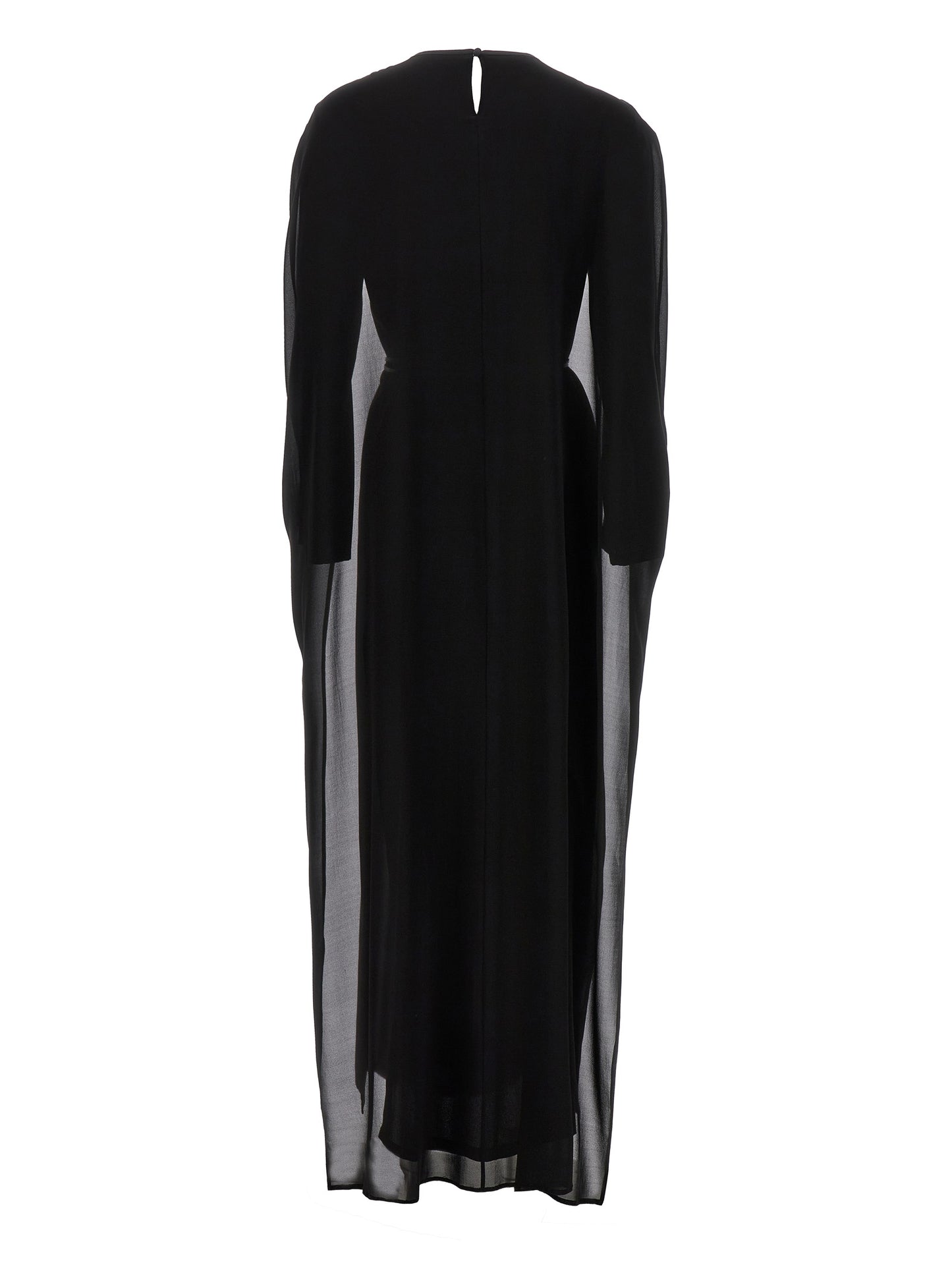 Dress by DI.LA3 PARI' for women in leather black features an sultry silhouette defined by a crew neckline and , falling to an sultry long for a sultry look.