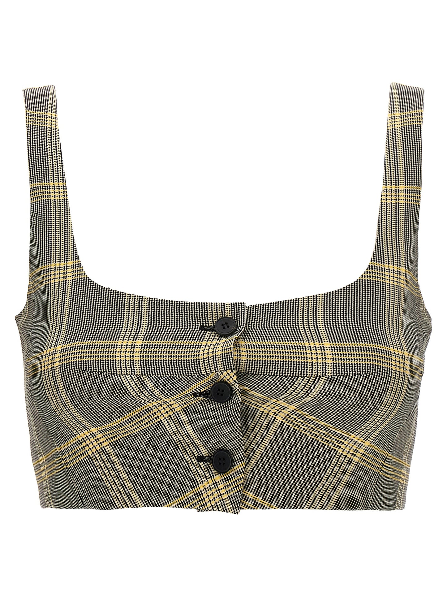 T-Shirt by Marni for women in polyester & virgin wool multicolor, patterned & print features a plush silhouette, showcasing a sophisticated and sleeveless for a truly plush finish.