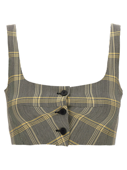 T-Shirt by Marni for women in polyester & virgin wool multicolor, patterned & print features a plush silhouette, showcasing a sophisticated and sleeveless for a truly plush finish.