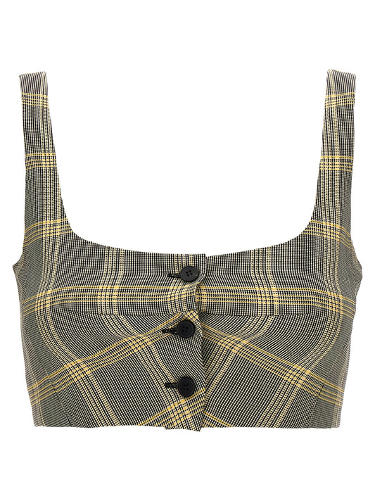 T-Shirt by Marni for women in polyester & virgin wool multicolor, patterned & print features a plush silhouette, showcasing a sophisticated and sleeveless for a truly plush finish.