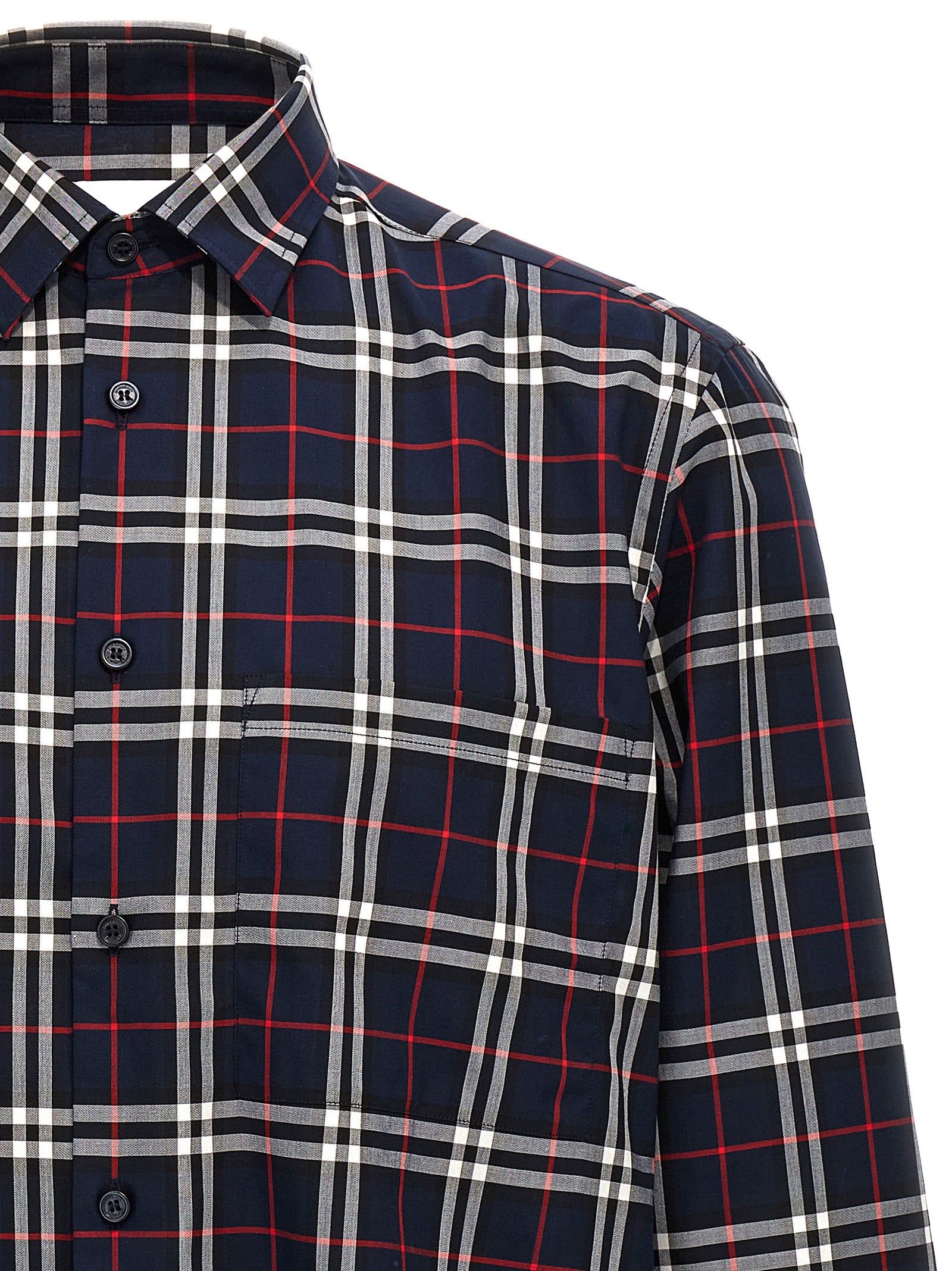 Shirt by Burberry for men in cotton blue & print presents a discerning silhouette, showcasing a sophisticated and for a truly discerning finish.