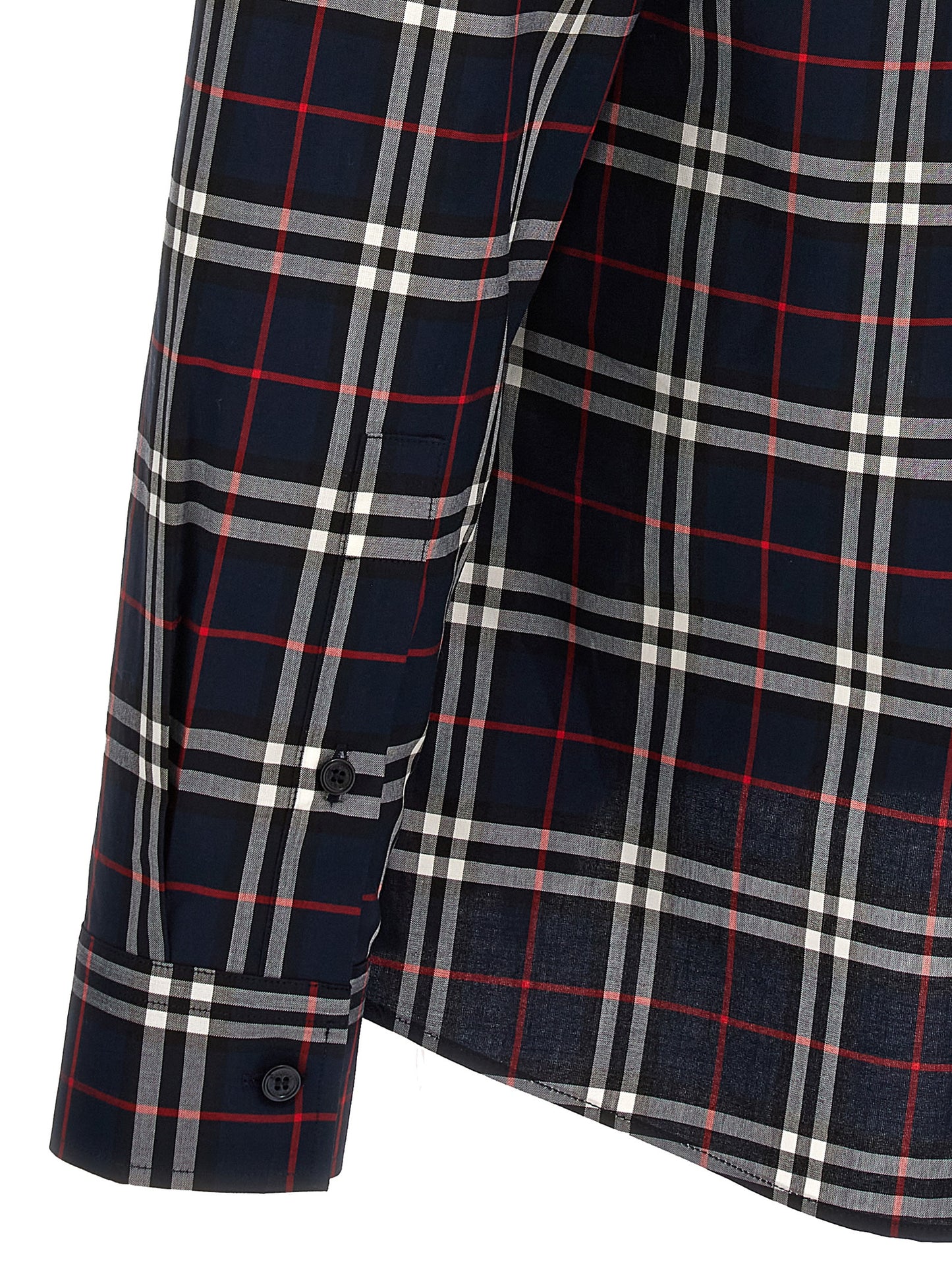 Shirt by Burberry for men in cotton blue & print features an polished silhouette, showcasing a sophisticated and detail for a truly polished finish.