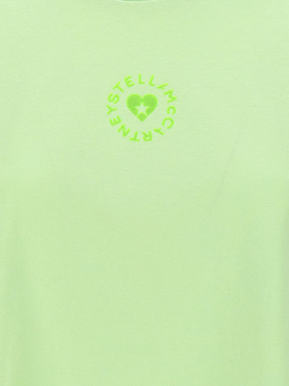 Activewear T-Shirt by Stella McCartney for women in organic cotton bicolour & green features an contemporary design with , a length, and a contemporary .