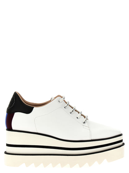 Wedge Sandals by Stella McCartney for women in polyester polyethylene & polyurethane bicolour, black & white features an exquisite silhouette, showcasing the exquisite Women's Polyester Polyethylene & Polyurethane Wedge Sandals with a wedge and .