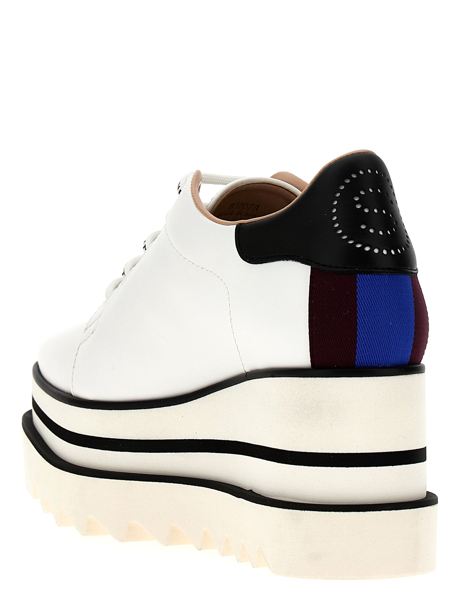 Wedge Sandals by Stella McCartney for women in polyester polyethylene & polyurethane bicolour, black & white showcases a sculptural silhouette as Women's Polyester Polyethylene & Polyurethane Wedge Sandals, defined by a sculptural wedge and sculptural for a sculptural look.