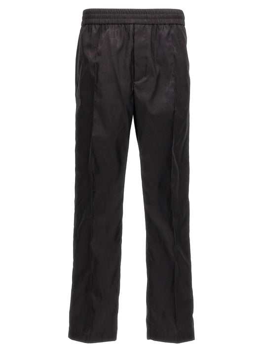 Casual Pants by Valentino Garavani for men in nylon black, patterned & toile features a polished silhouette with a polished , reaching a polished long and finished with a polished .