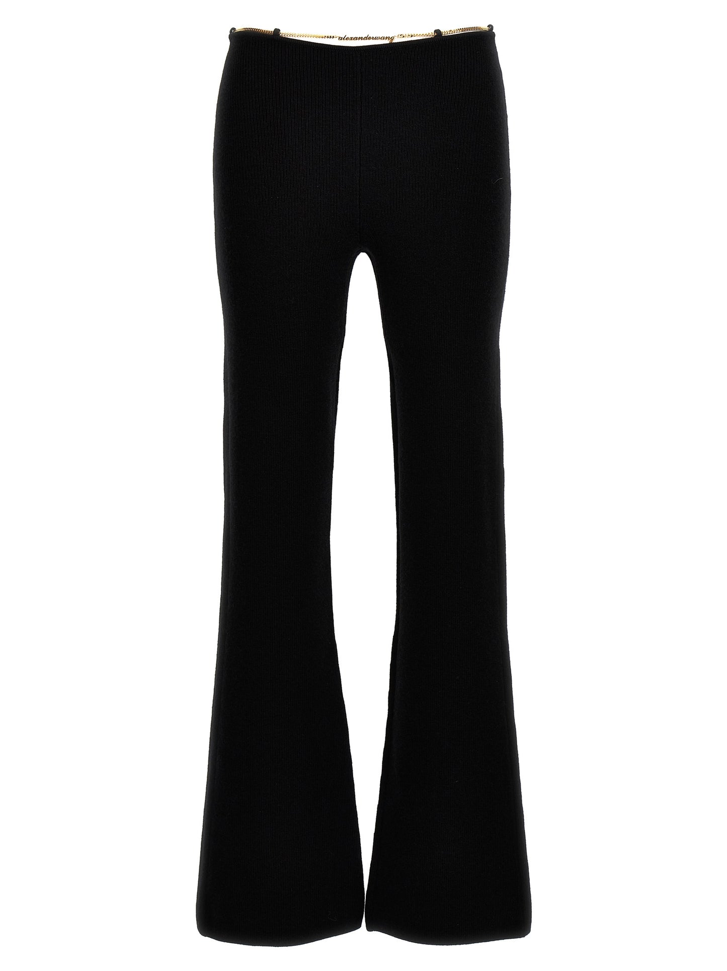 Casual Pants by Alexander Wang for women in polyamide & wool black & gold presents a refined pantology silhouette, artfully defined by a refined pantology , long, and a sophisticated .