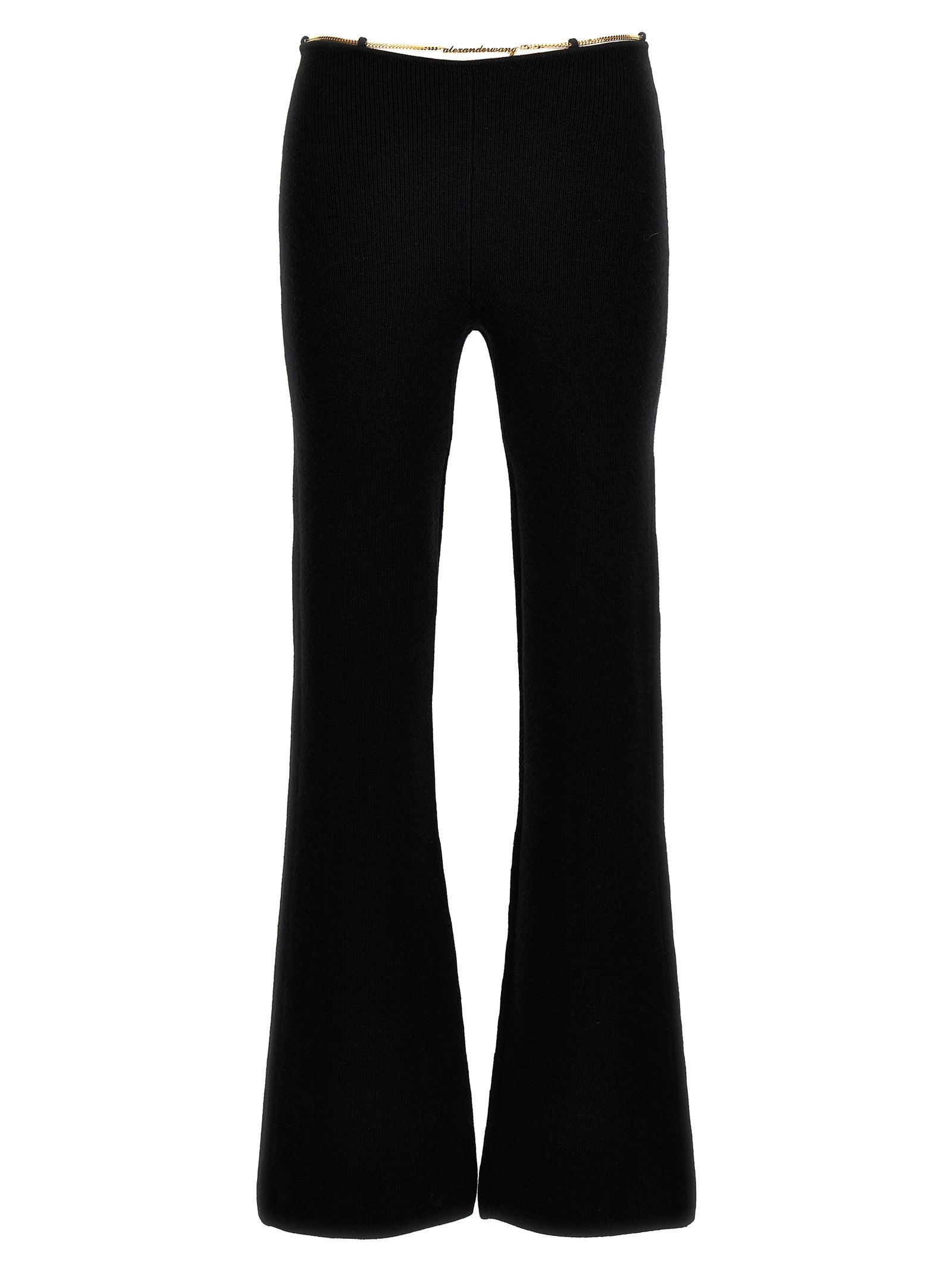 Casual Pants by Alexander Wang for women in polyamide & wool black & gold presents a refined pantology silhouette, artfully defined by a refined pantology , long, and a sophisticated .