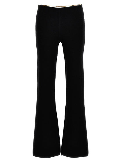 Casual Pants by Alexander Wang for women in polyamide & wool black & gold presents a refined pantology silhouette, artfully defined by a refined pantology , long, and a sophisticated .