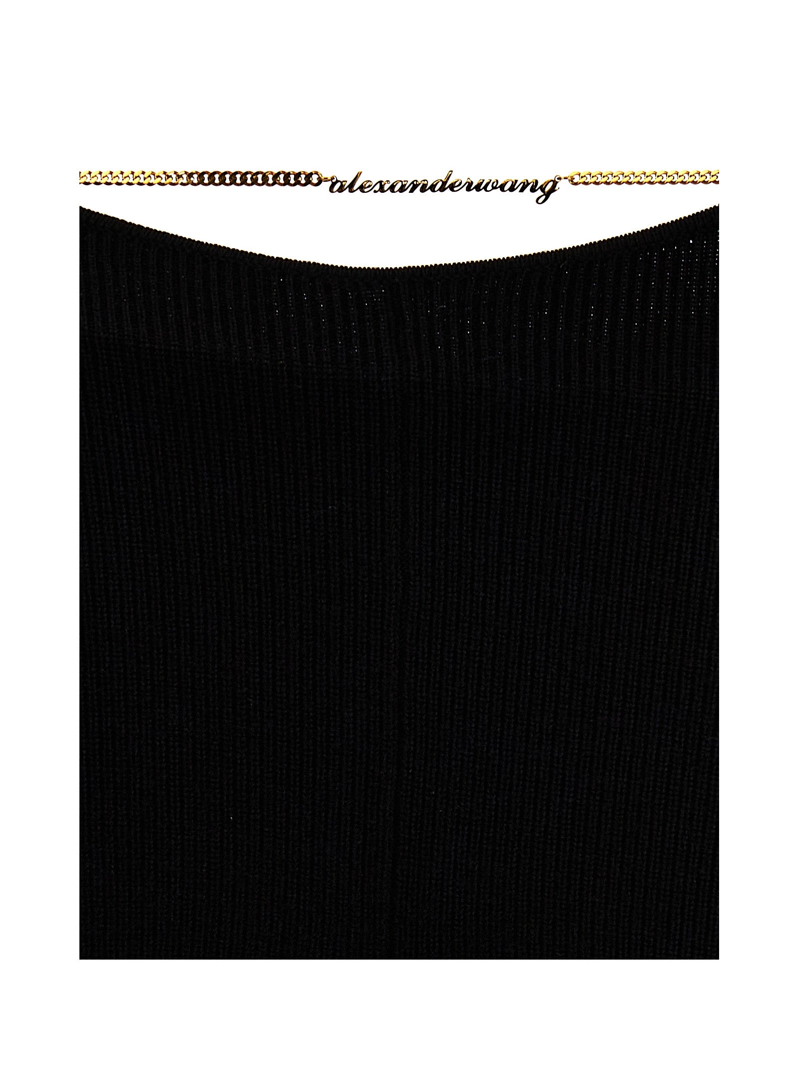 Casual Pants by Alexander Wang for women in polyamide & wool black & gold features an sartorial and long with a cut for a sartorial finish.