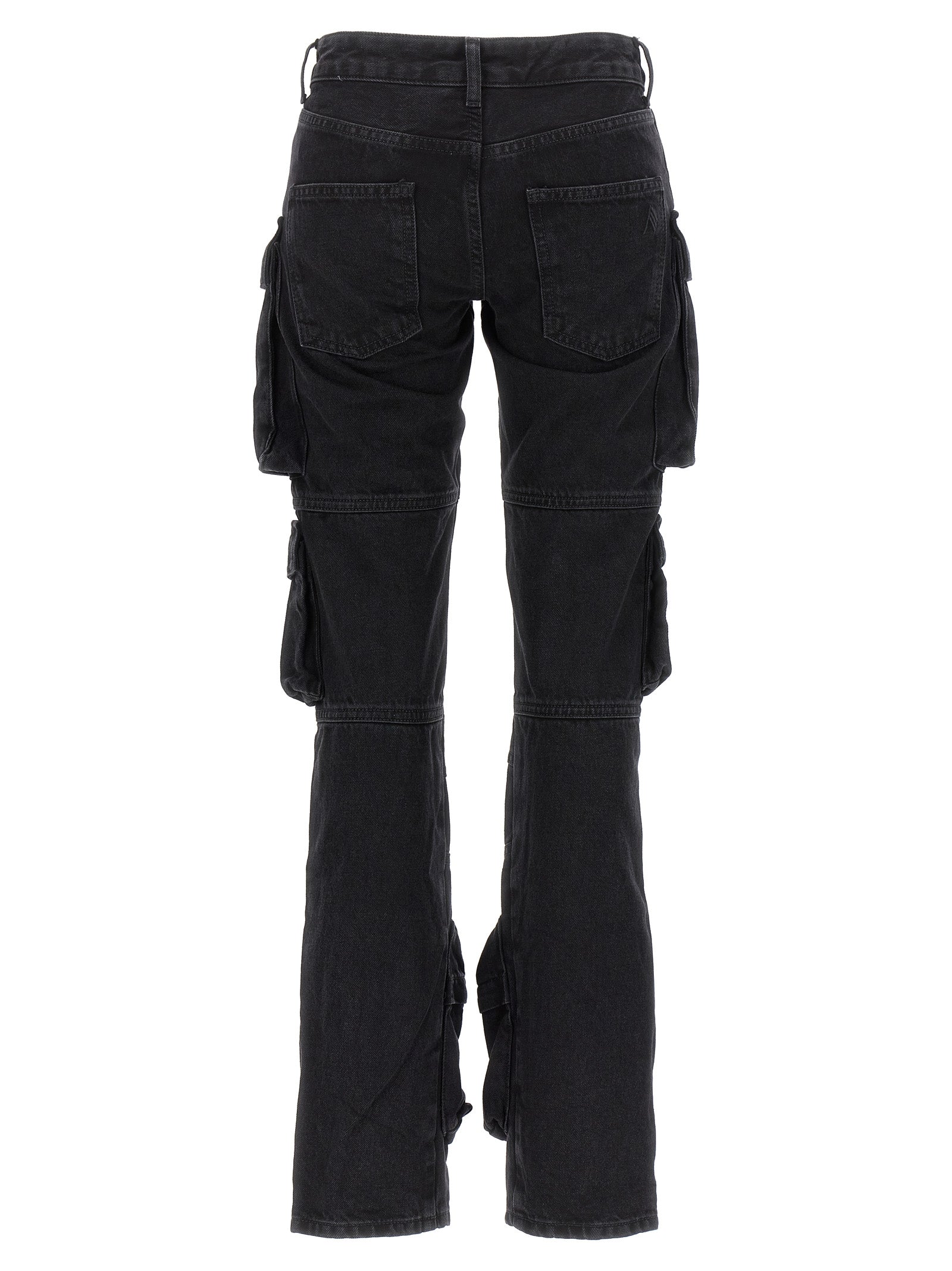 Cargo Pants by The Attico for women in denim cotton black features a architectural skinny with a architectural long and architectural low rise.