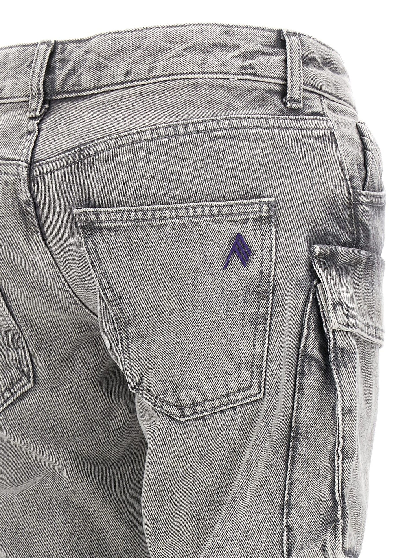 Cargo Pants by The Attico for women in denim cotton gray features a architectural skinny with a architectural long and architectural low rise.