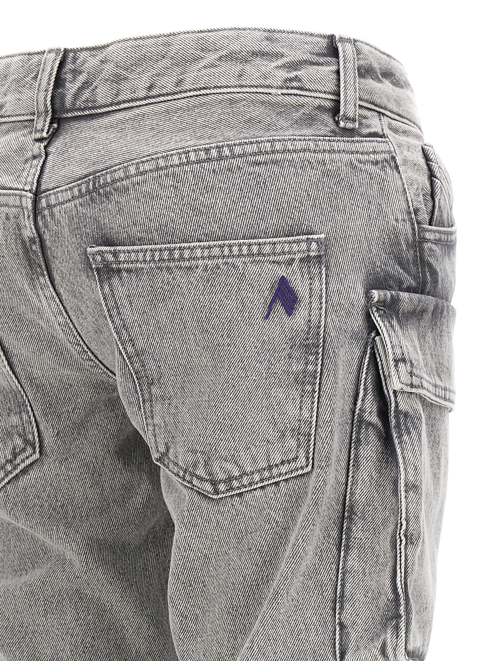 Cargo Pants by The Attico for women in denim cotton gray features a architectural skinny with a architectural long and architectural low rise.