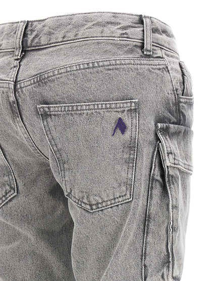 Cargo Pants by The Attico for women in denim cotton gray features a architectural skinny with a architectural long and architectural low rise.
