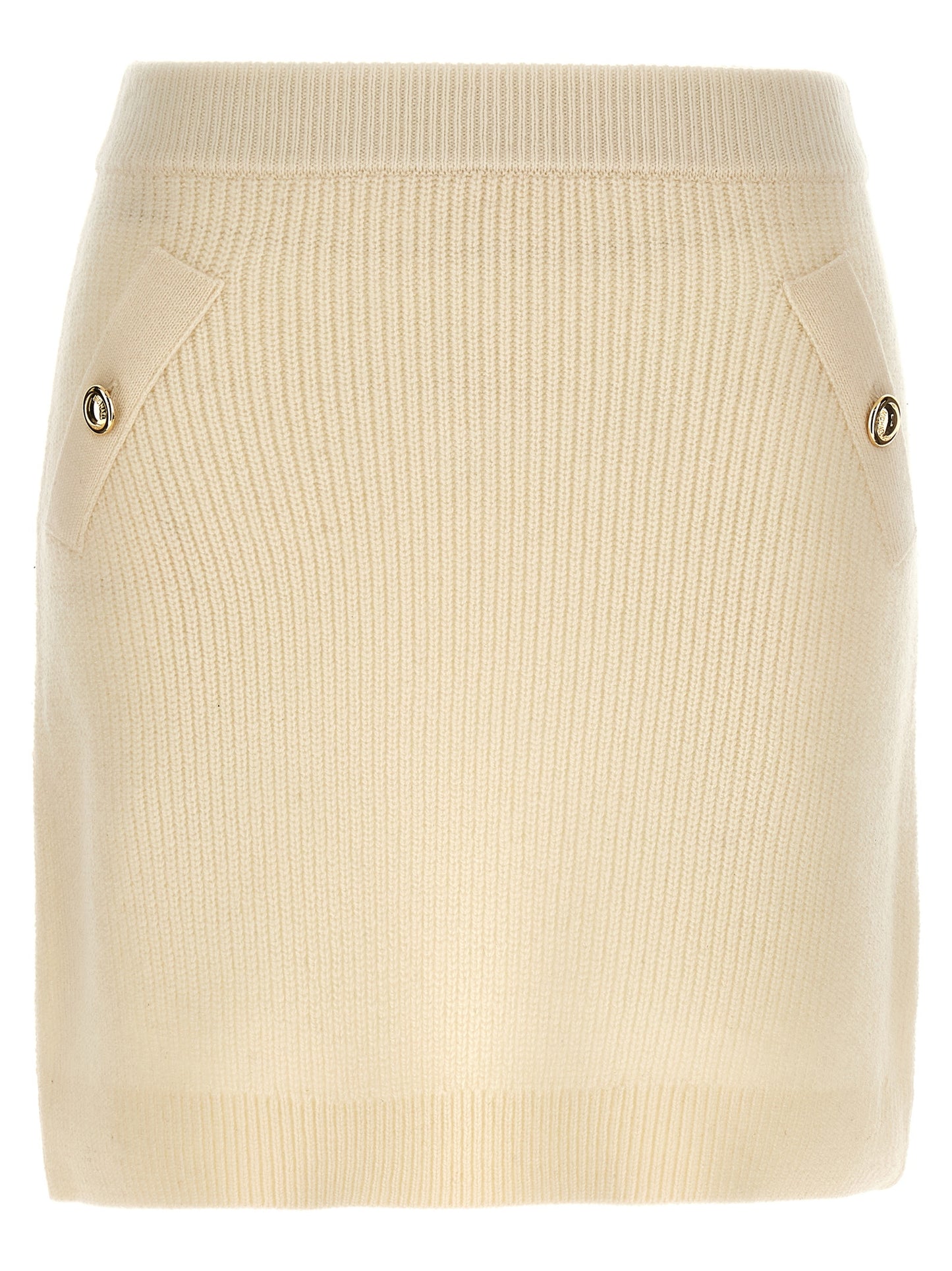 Skirt by Michael Kors for women in cashmere wool & nylon white showcases a dramatic silhouette, artfully capturing the essence of the Women's Cashmere Wool & Nylon Long Skirt in a dramatic long cut for a refined look.