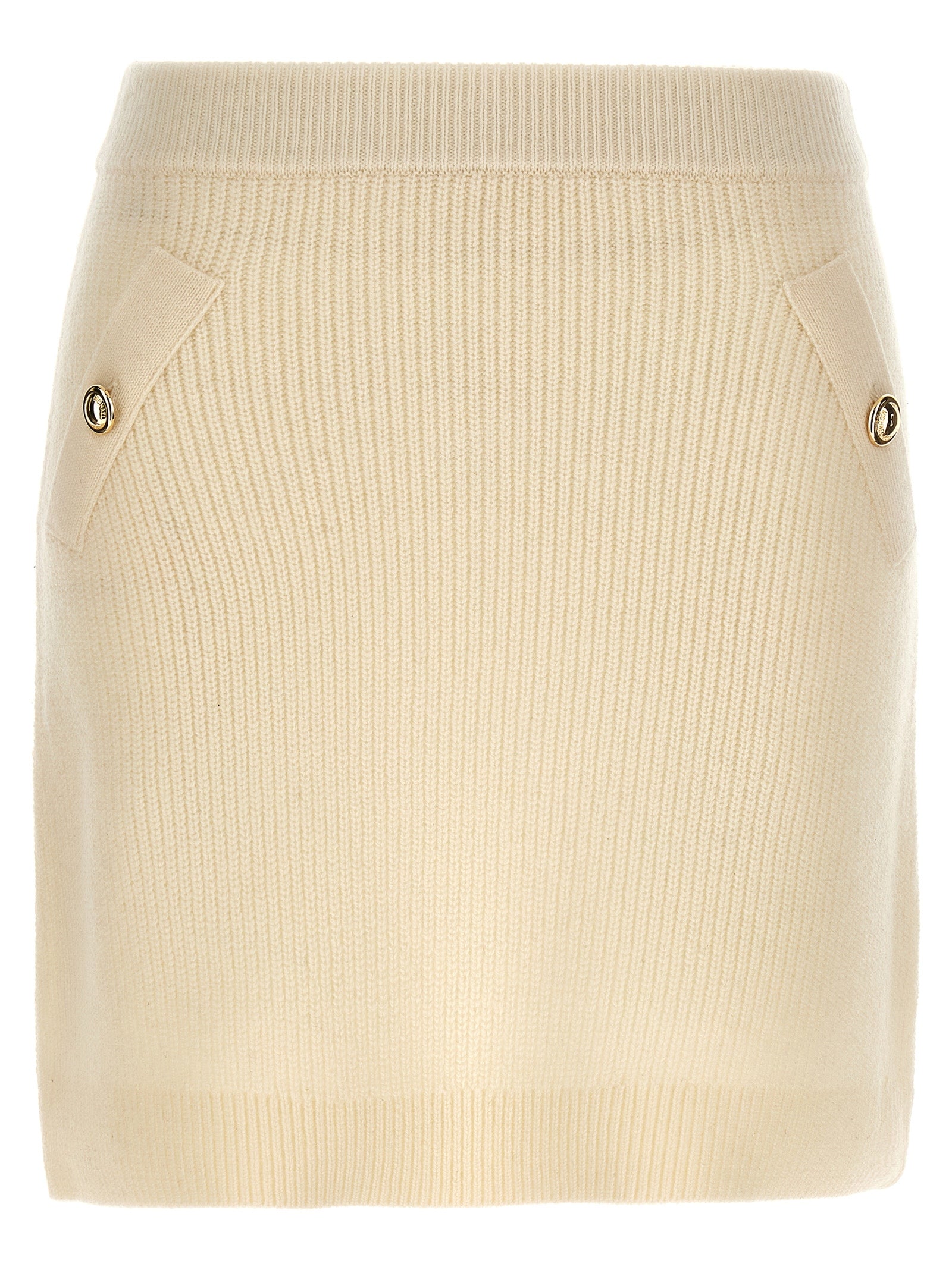 Skirt by Michael Kors for women in cashmere wool & nylon white showcases a dramatic silhouette, artfully capturing the essence of the Women's Cashmere Wool & Nylon Long Skirt in a dramatic long cut for a refined look.