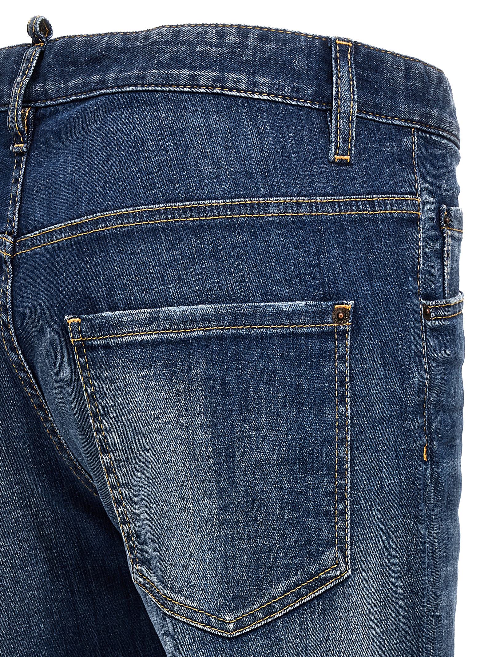 Jeans by Dsquared² for men in stretch denim cotton blue features a refined silhouette with a refined relaxed-fit, defined by a and a refined long for a refined finish.