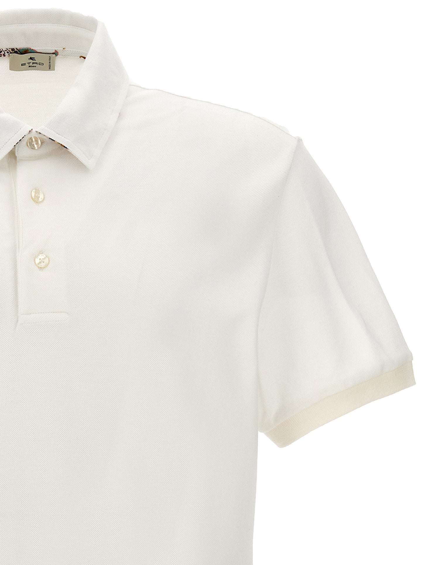 Polo Shirt by Etro for men in cotton white features a eye catching silhouette, showcasing a refined and for a eye catching finish.