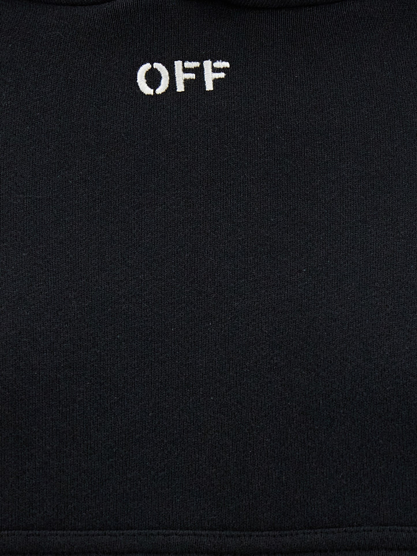 Sweatshirt Hoodie by Off-White for women in cotton black, white & signature features an dramatic silhouette, showcasing a sophisticated and dramatic for a refined, modern aesthetic.