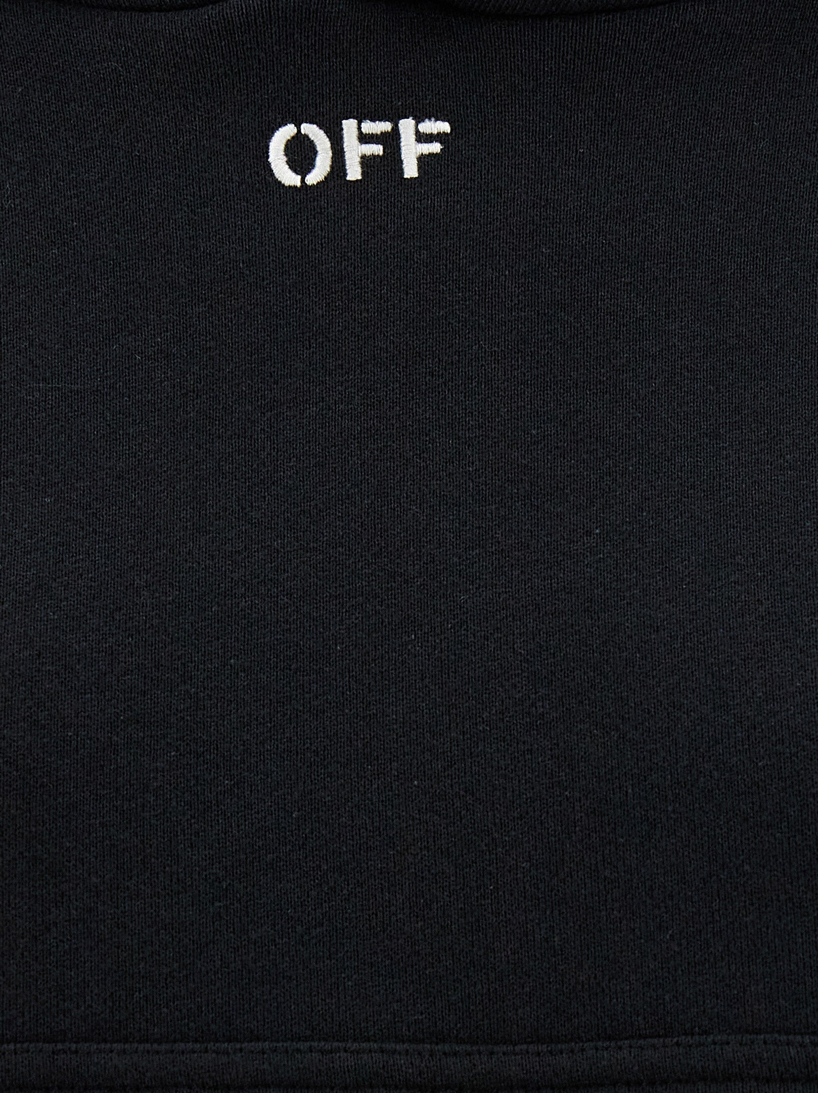 Sweatshirt Hoodie by Off-White for women in cotton black, white & signature features an dramatic silhouette, showcasing a sophisticated and dramatic for a refined, modern aesthetic.