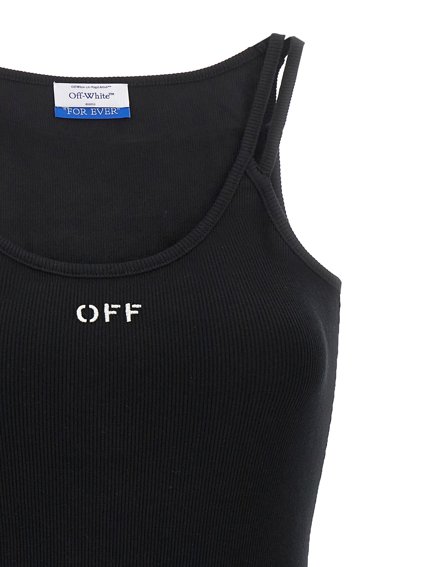 Dress by Off-White for women in stretch cotton black & white features an magnificent silhouette, artfully detailed with a magnificent and that flows into an magnificent short mini.