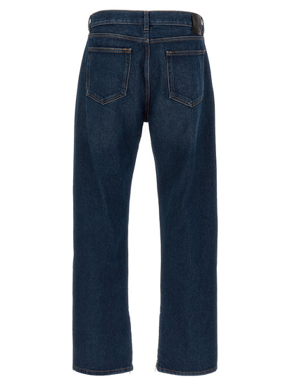 Jeans by Off-White for men in denim cotton blue & white features an sophisticated and with a precise long, creating a sophisticated and sophisticated silhouette.