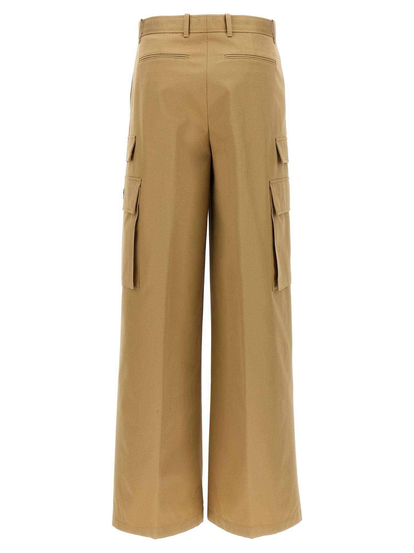 Cargo Pants by Versace for women in cotton beige features an stylish with a long and , expertly finished with stylish utility detailing.